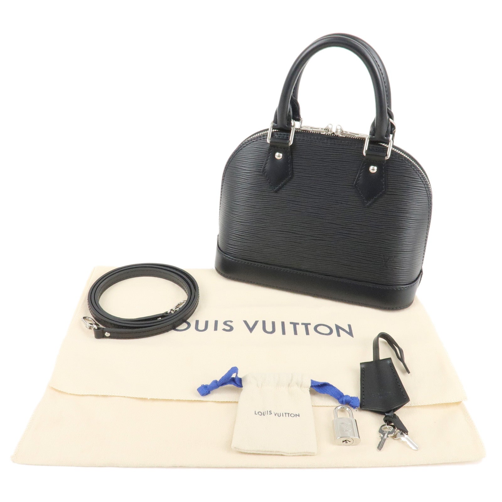 Louis Vuitton Epi Alma BB 2WAY Shoulder Bag Noir Black M40862