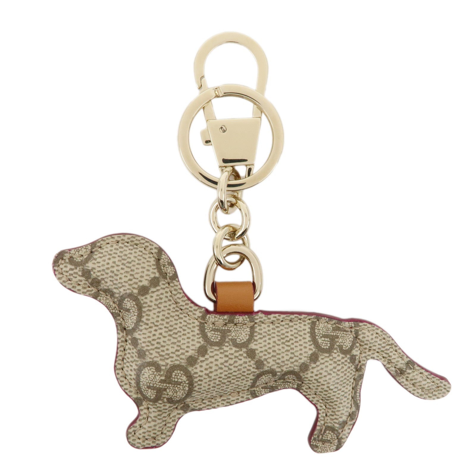 GUCCI Gucci Interlocking G Dog Shape Bag Charm Keychain 821812 Used