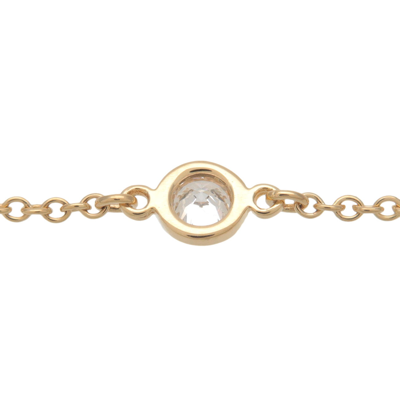 Tiffany&Co. By the Yard 1P Diamond Bracelet 0.08ct K18 Yellow Gold