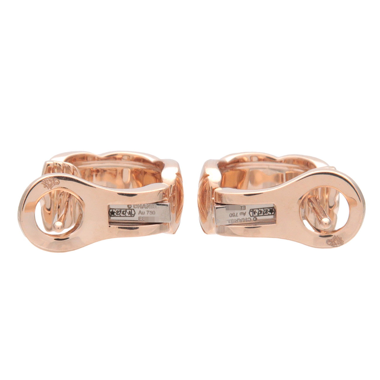 CHANEL COCO Crush Earring K18PG 750PG Rose Gold J11754