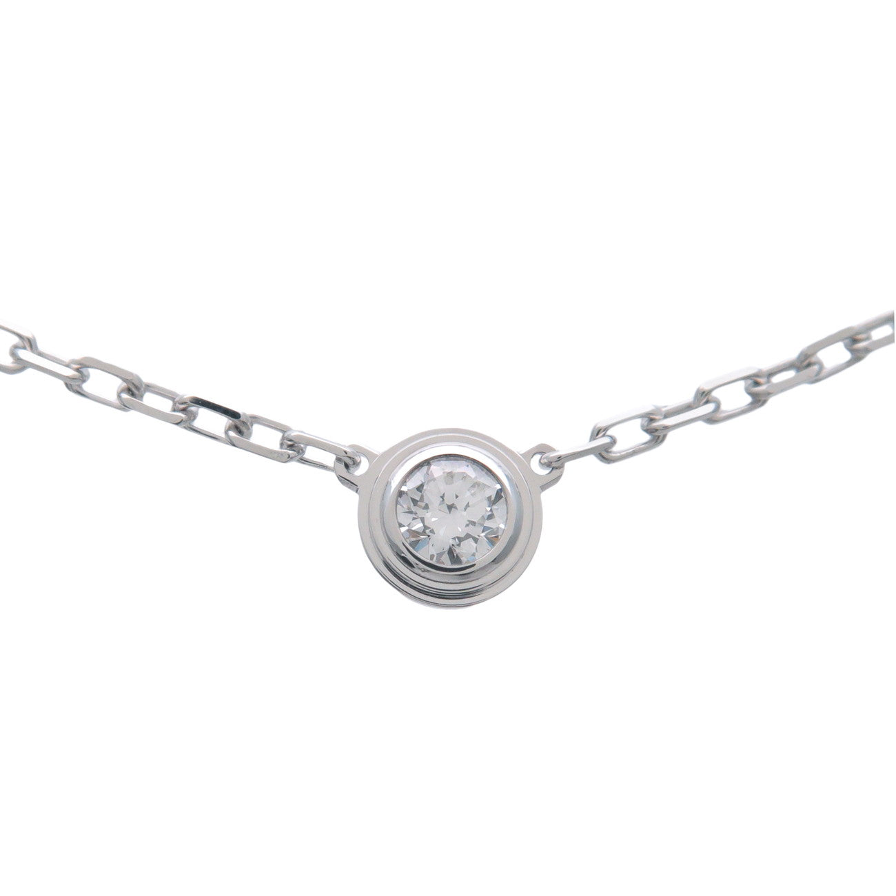 Cartier-Diamants-Leger-Necklace-SM-Diamond-0.09ct-K18-White-Gold