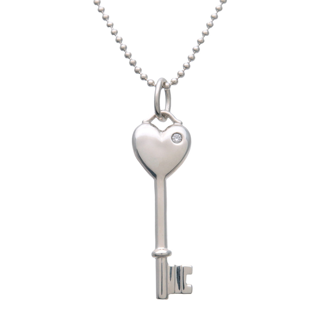 Tiffany&Co.-Heart-Key-1P-Diamond-Necklace-SV925-Silver