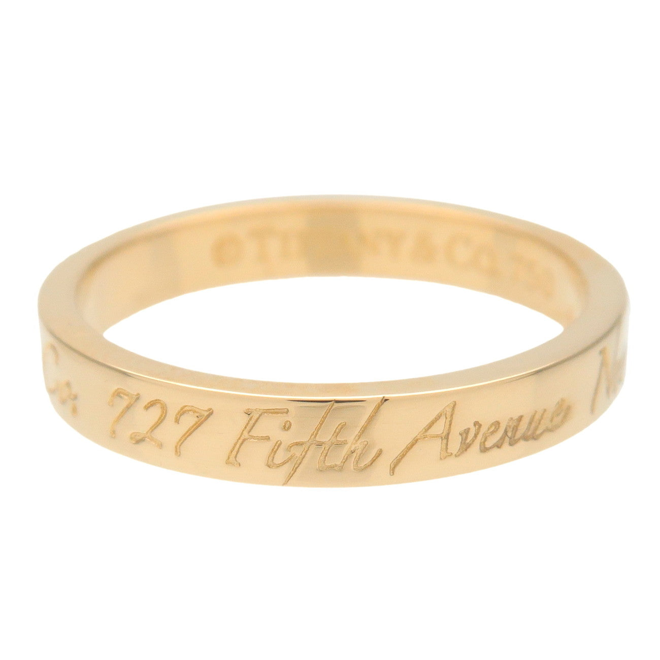 Tiffany&Co. Notes Narrow Ring K18YG Yellow Gold US4-4.5 EU47.5 Used