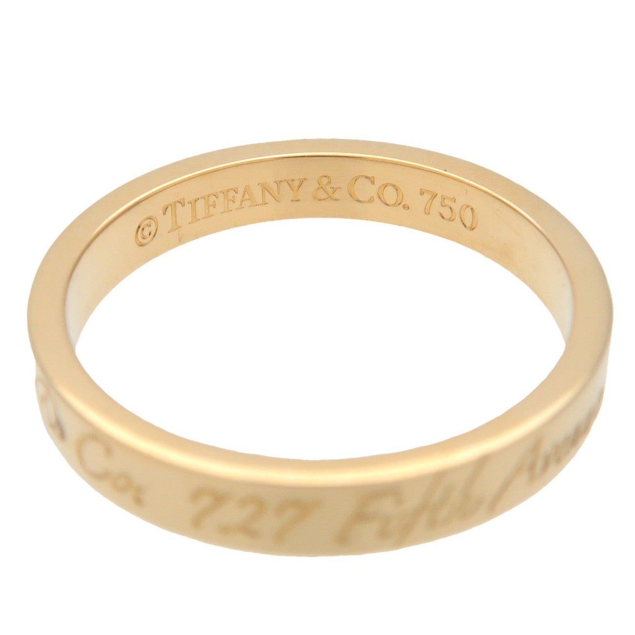 Tiffany&Co. Notes Narrow Ring K18YG Yellow Gold US4-4.5 EU47.5