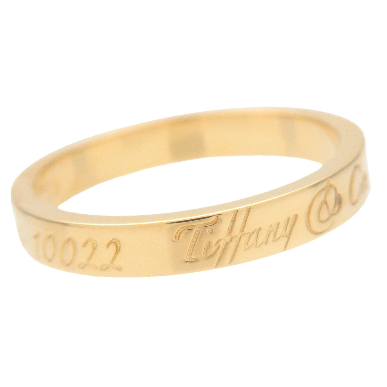 Tiffany&Co. Notes Narrow Ring K18YG Yellow Gold US4-4.5 EU47.5