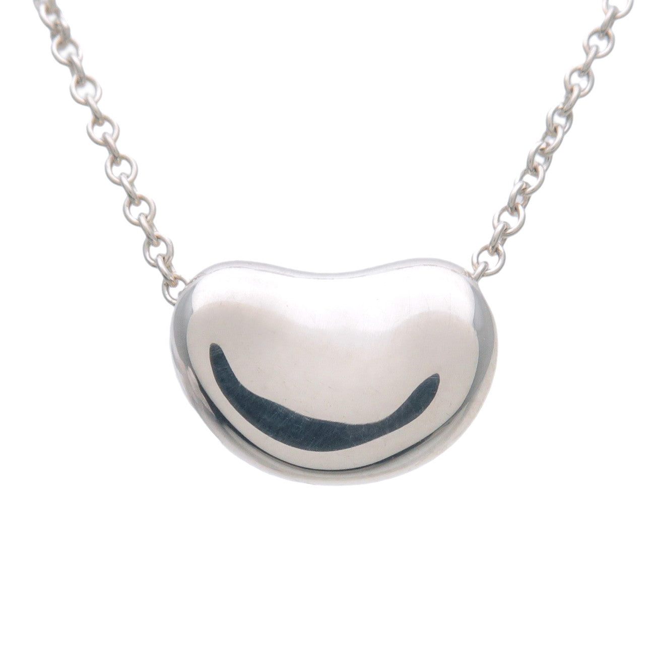 Tiffany&Co.--Bean-Charm-Necklace-Small-SV925-Silver