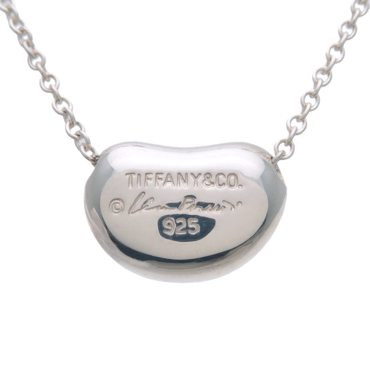 Tiffany&Co.  Bean Charm Necklace Small SV925 Silver Used