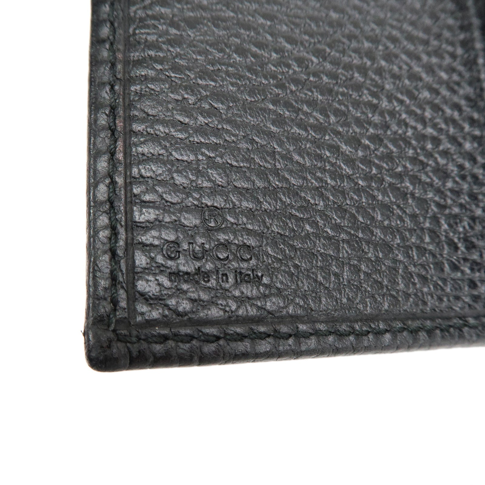 GUCCI GG Marmont Leather Tri-fold Compact Wallet Black 474746