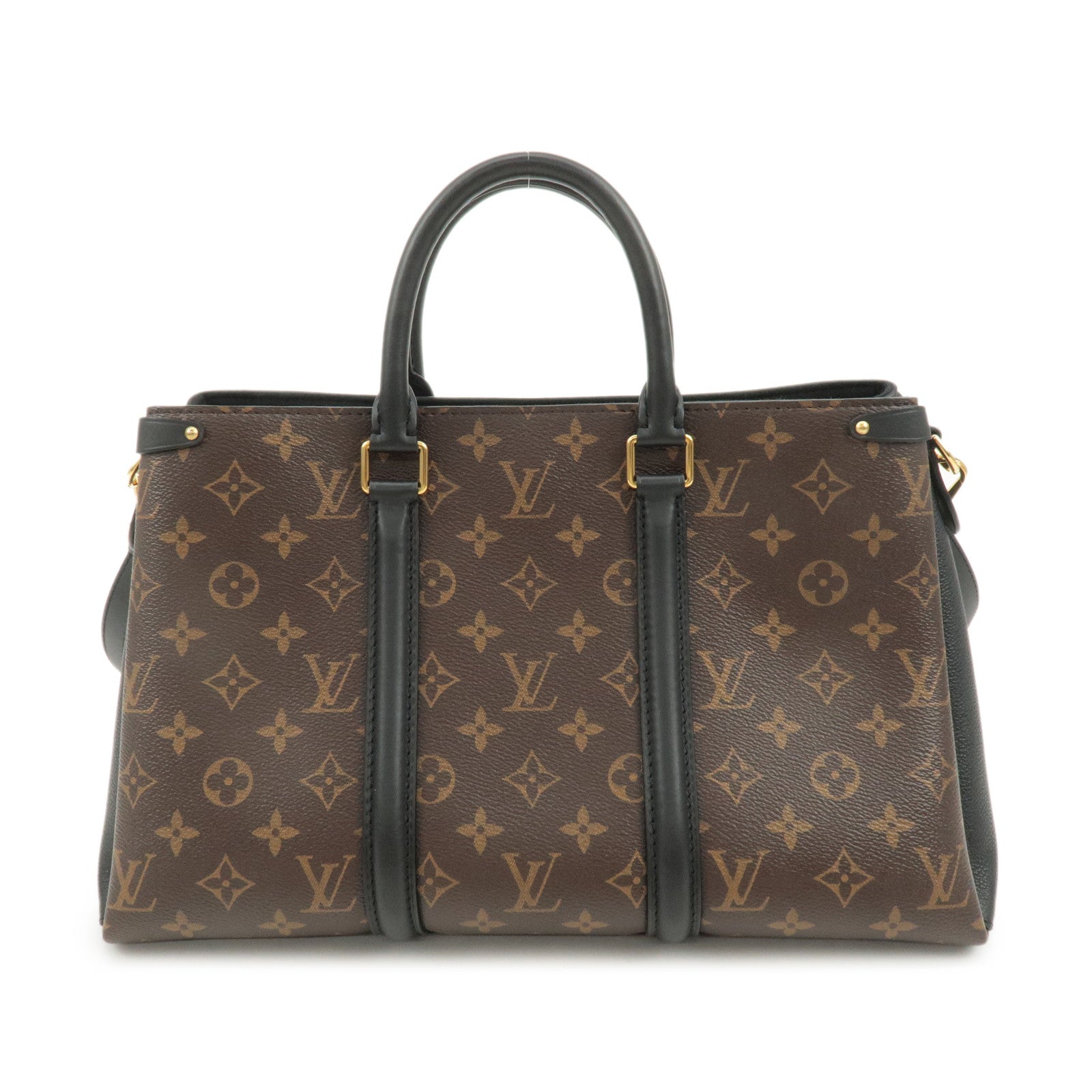 Louis Vuitton Monogram Soufflot NV MM 2Way Hand Bag Brown M44817 Used