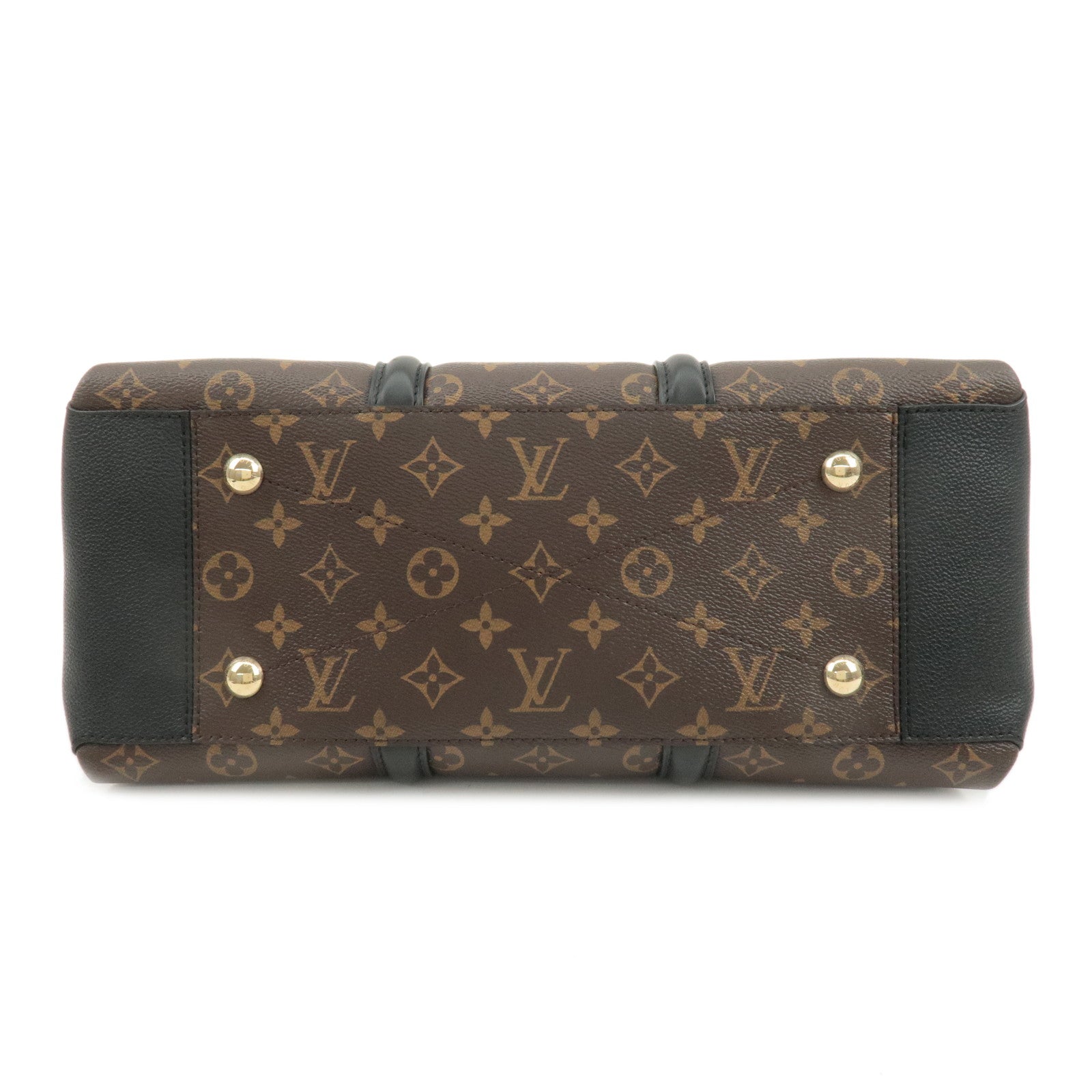 Louis Vuitton Monogram Soufflot NV MM 2Way Hand Bag Brown M44817 Used