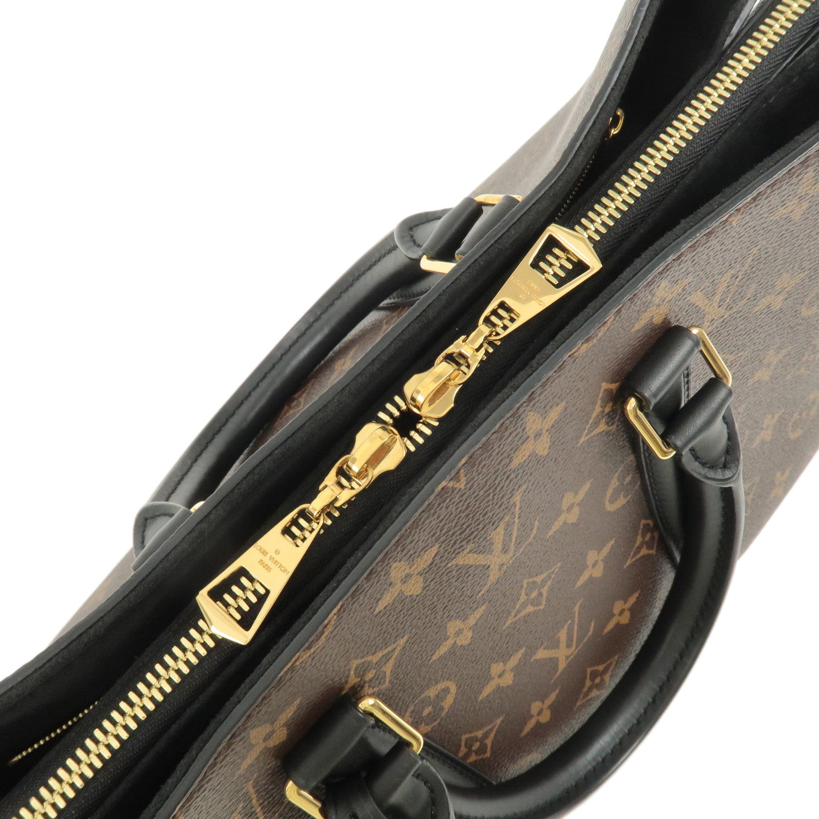 Louis Vuitton Monogram Soufflot NV MM 2Way Hand Bag Brown M44817 Used