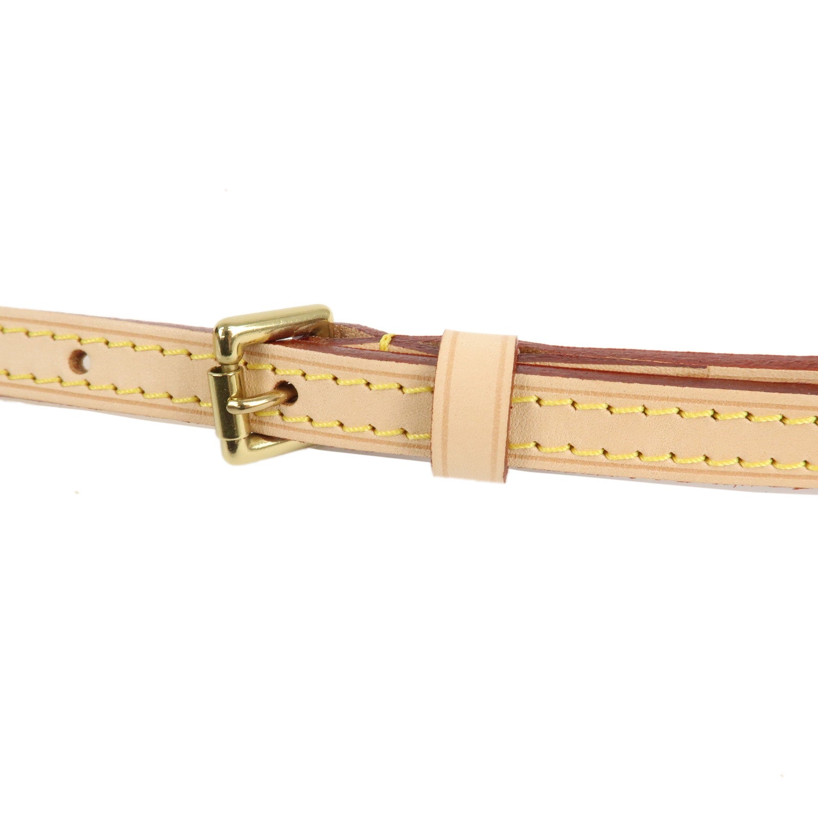 Louis Vuitton Leather Adjustable Shoulder Strap Beige J52314 Used