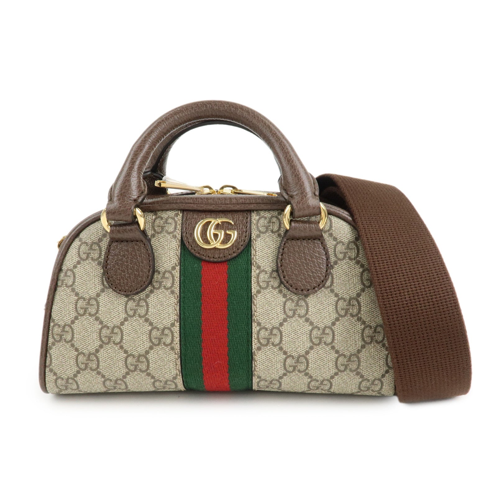 GUCCI-Ophidia-Sherry-GG-Supreme-Leather-2Way-Bag-Shoulder-Bag