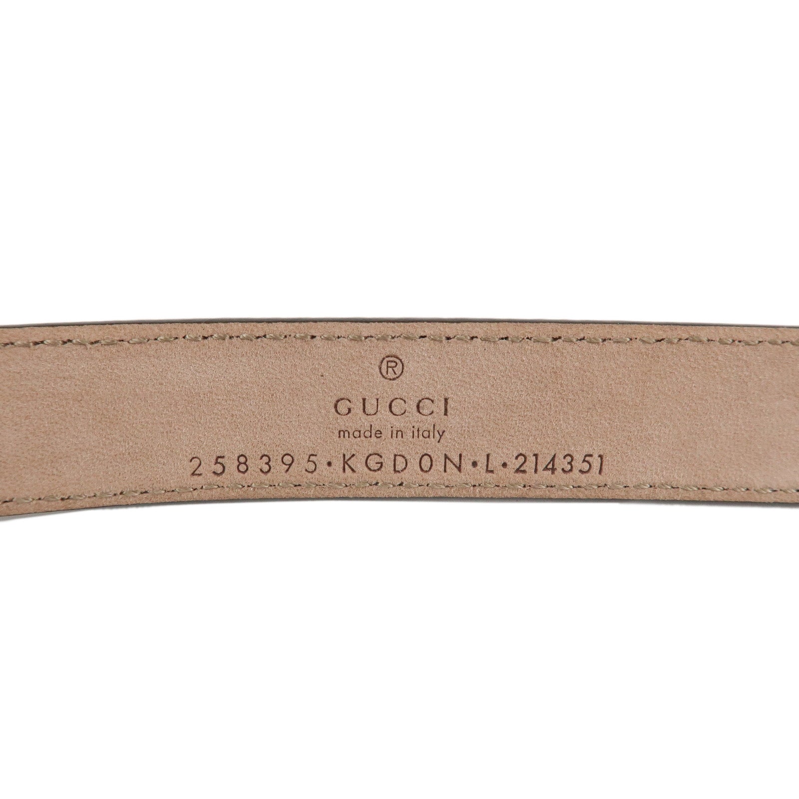 GUCCI Gucci Interlocking G GG Supreme Belt Beige 258395