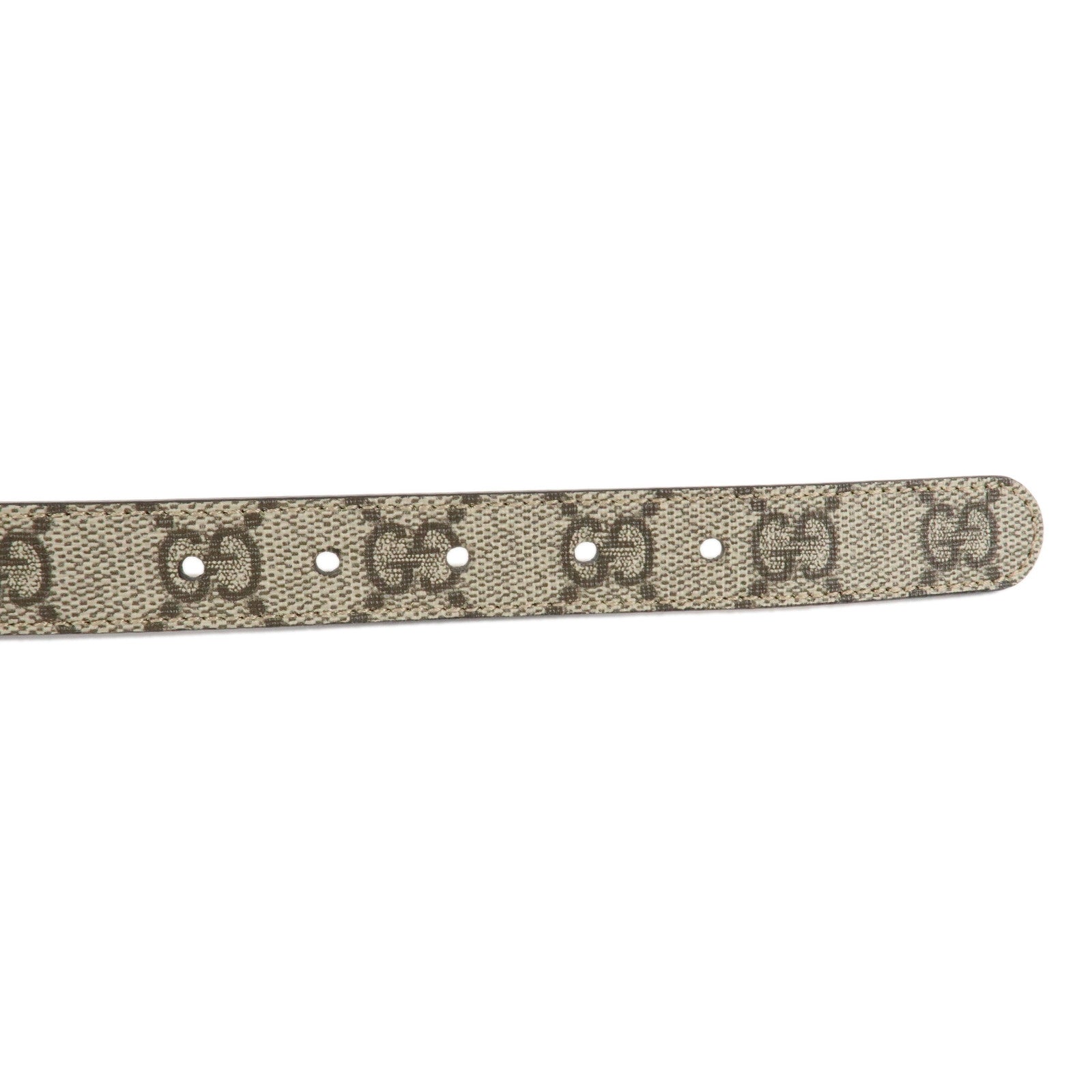 GUCCI Gucci Interlocking G GG Supreme Belt Beige 258395