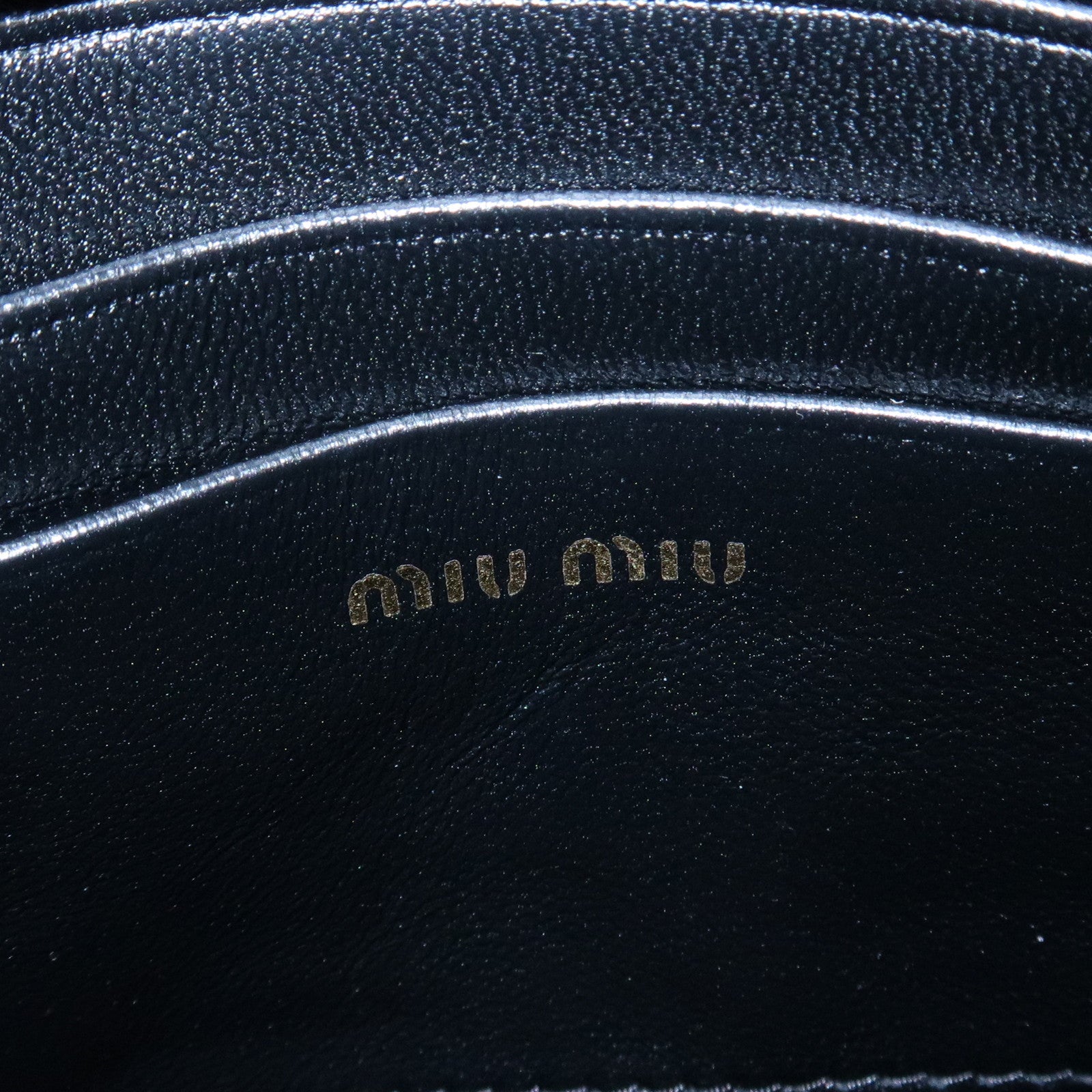 MIU MIU Matelasse Leather Shoulder Bag Crossbody Bag Black 5DH043 Used