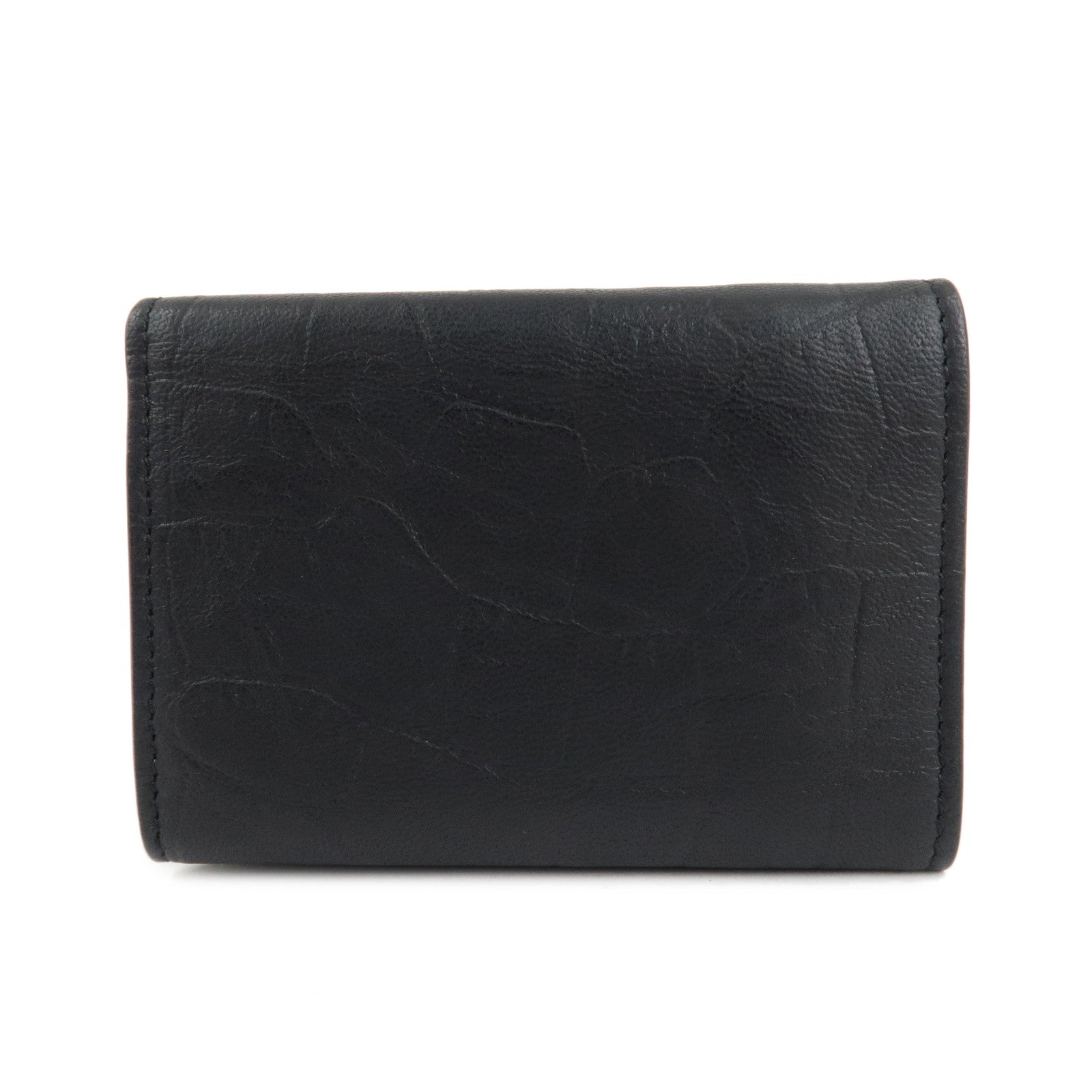 Saint Laurent Paris Leather Compact Wallet Black 529976