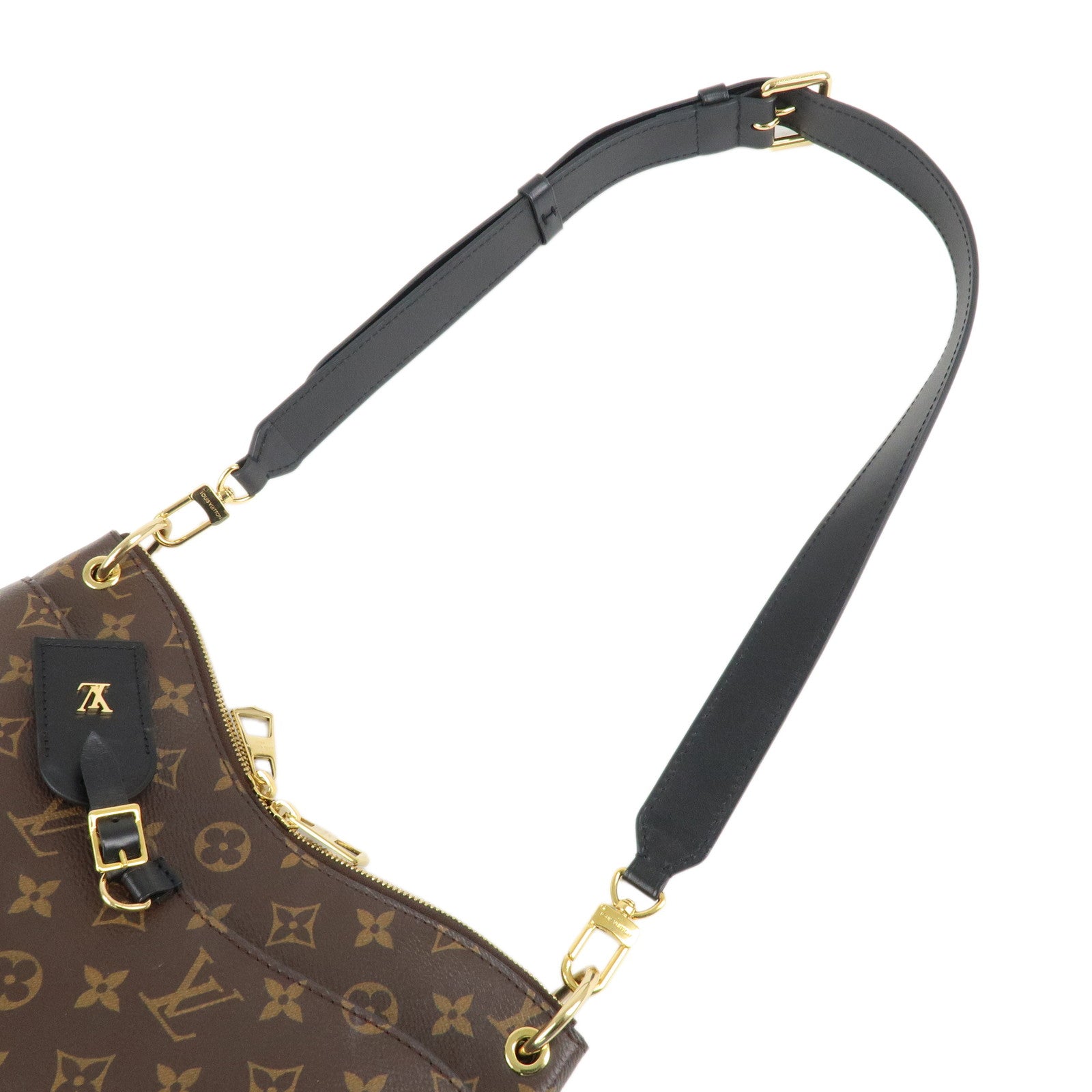 Louis Vuitton Monogram Macassar Odeon NM PM Bag Noir M45353