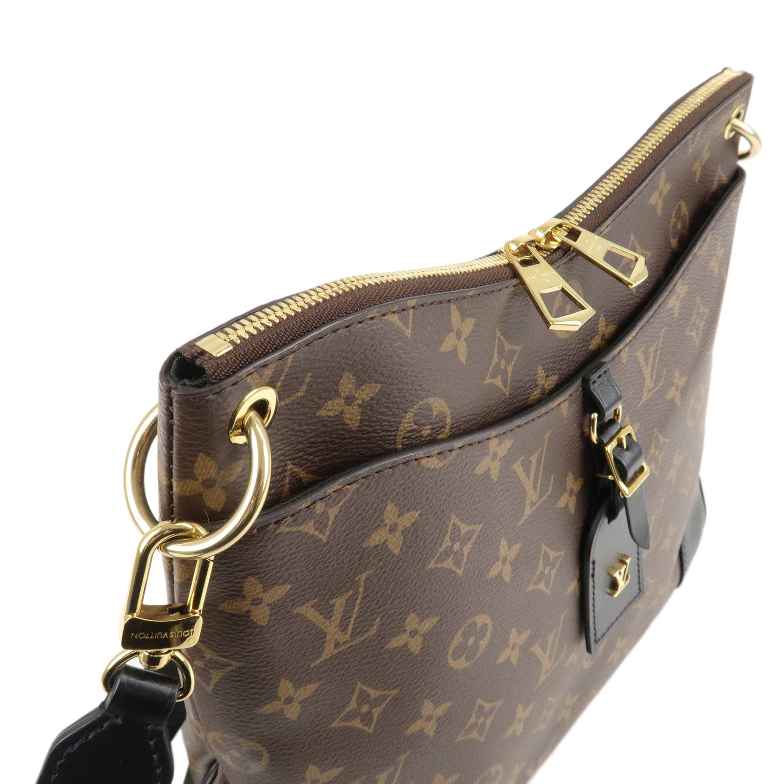 Louis Vuitton Monogram Macassar Odeon NM PM Bag Noir M45353