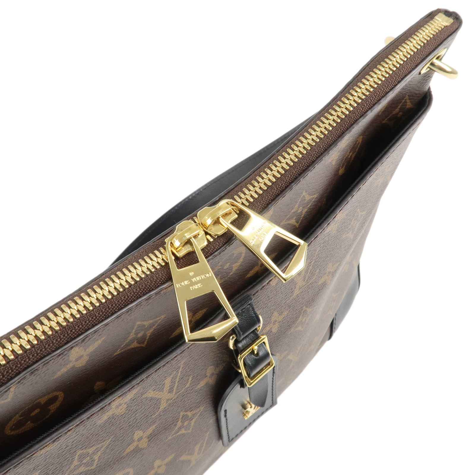 Louis Vuitton Monogram Macassar Odeon NM PM Bag Noir M45353