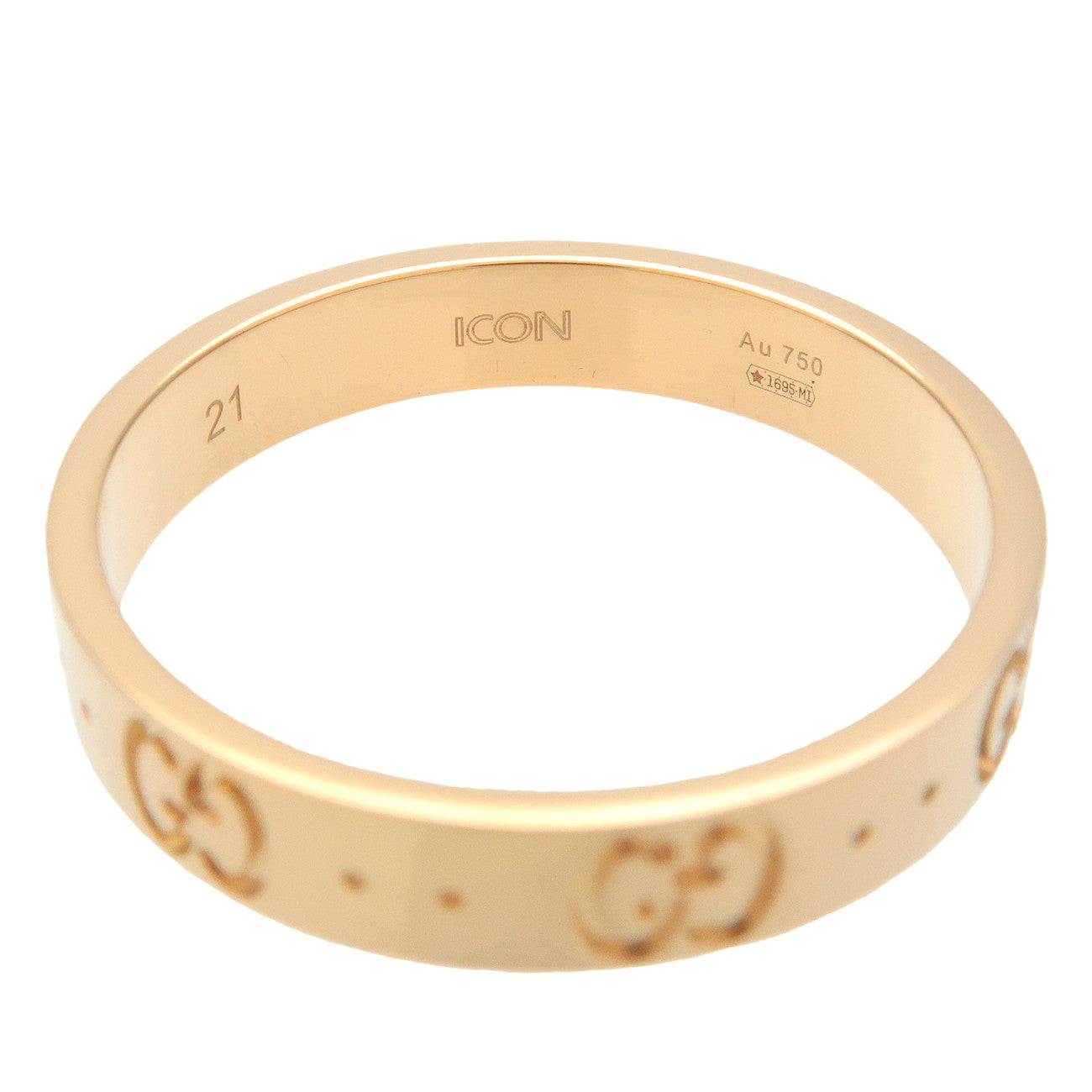 GUCCI Icon Ring K18 750YG Yellow Gold #21 US9.5 EU60 HK21