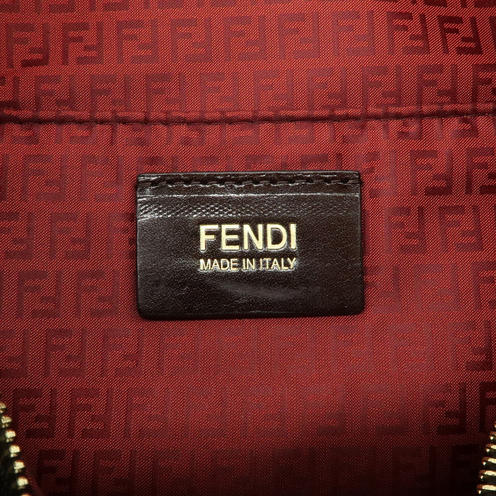 FENDI Zucca PVC Patent Leather Boston Bag Multi-color 8BL098