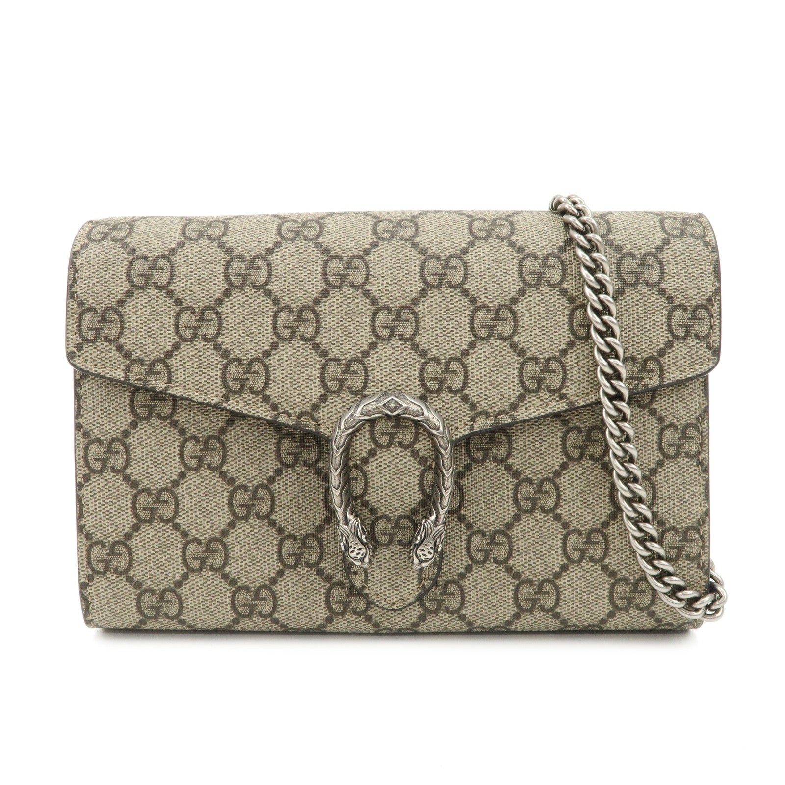 GUCCI-Dionysus-GG-Supreme-Chain-Shoulder-Bag-Beige-401231