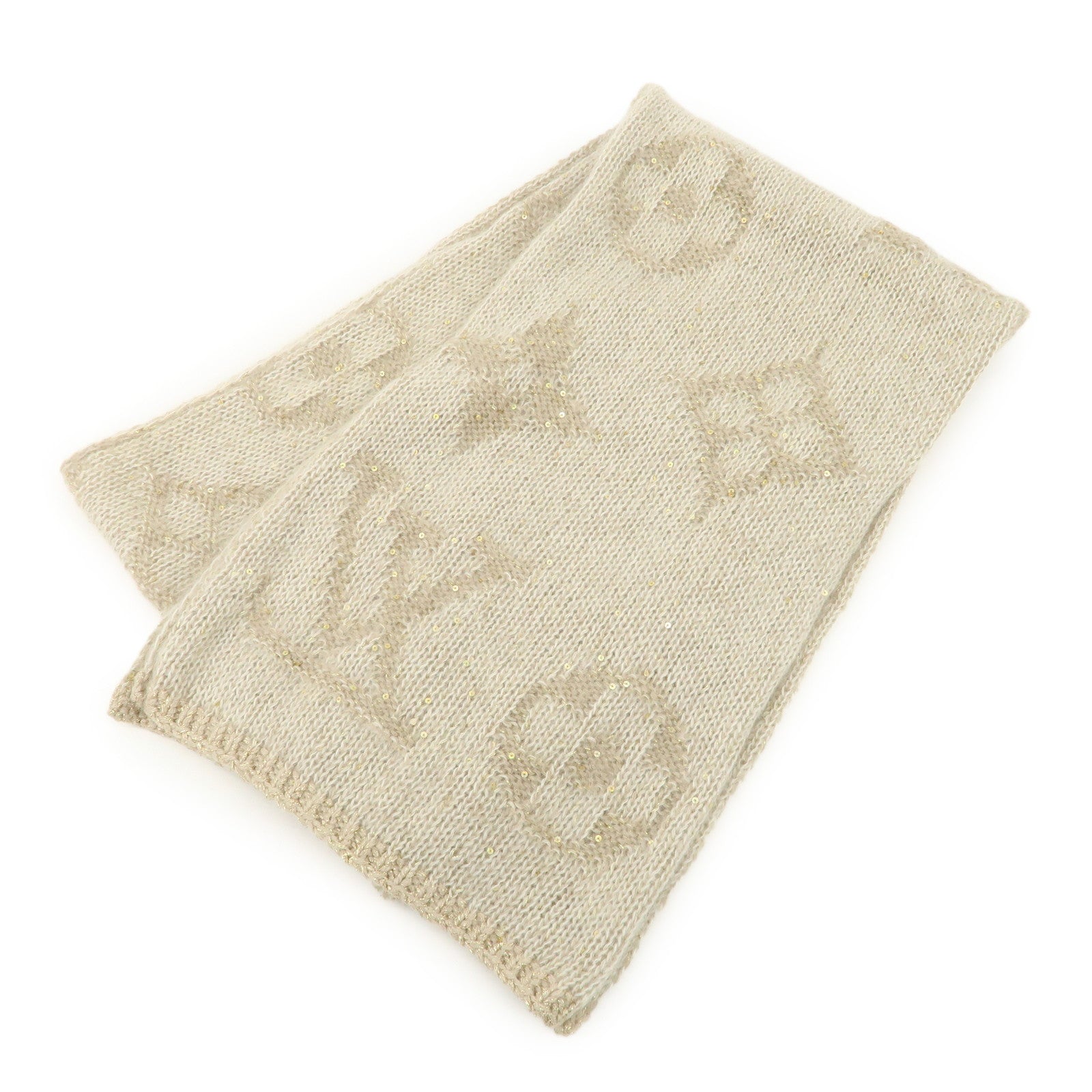 Louis-Vuitton-Monogram-Escharpe-Gulitter-Scarf-Beige-401910