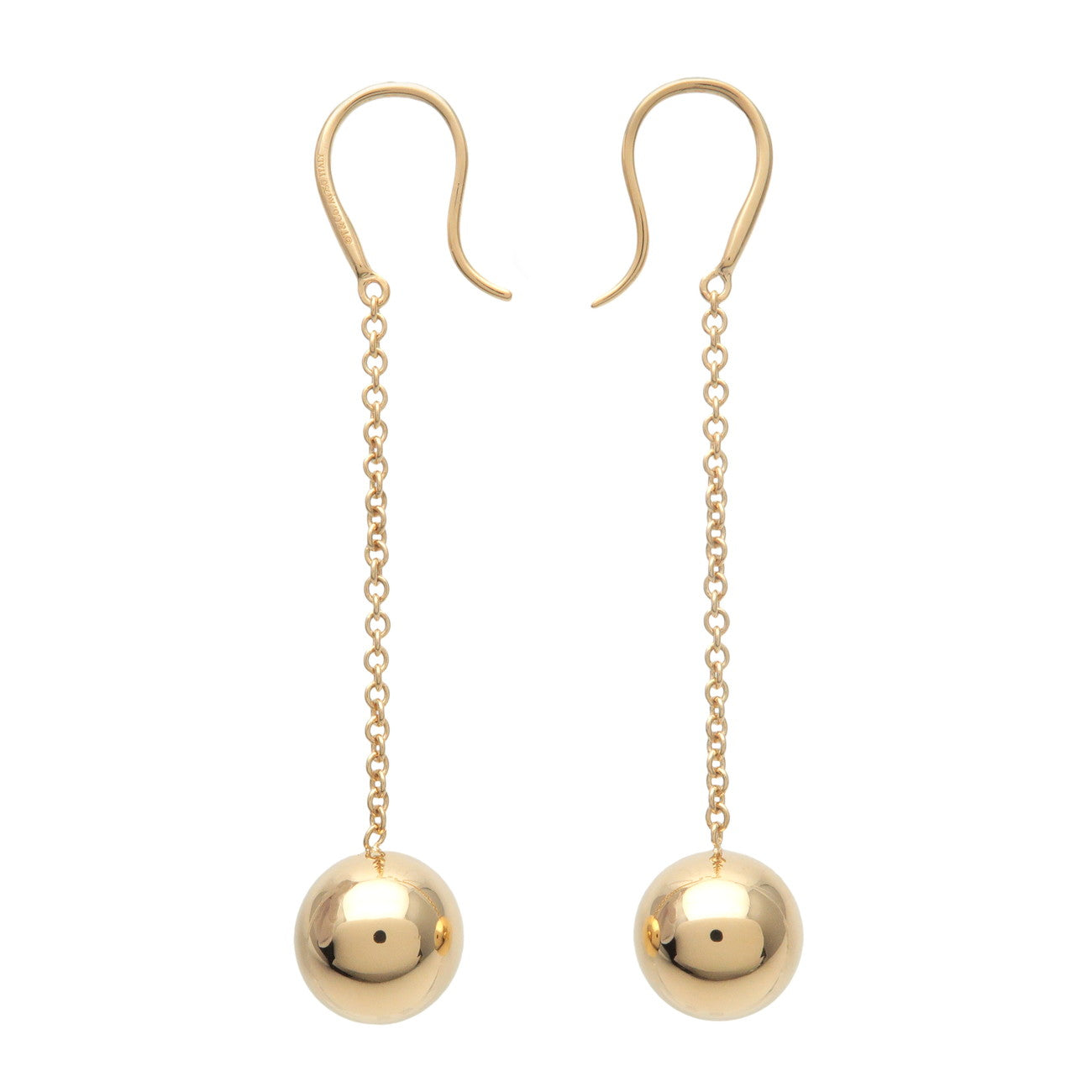 Tiffany&Co.-Hardware-Ball-Hook-Earrings-K18-750YG-Yellow-Gold