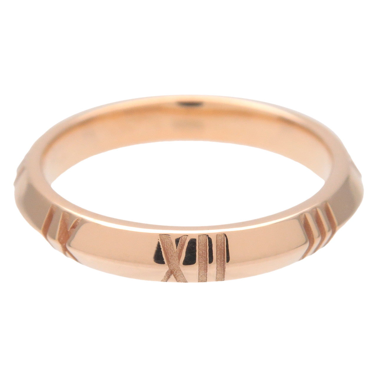 Tiffany&Co. Atlas Closed Narrow Ring K18PG 750PG Rose Gold US5