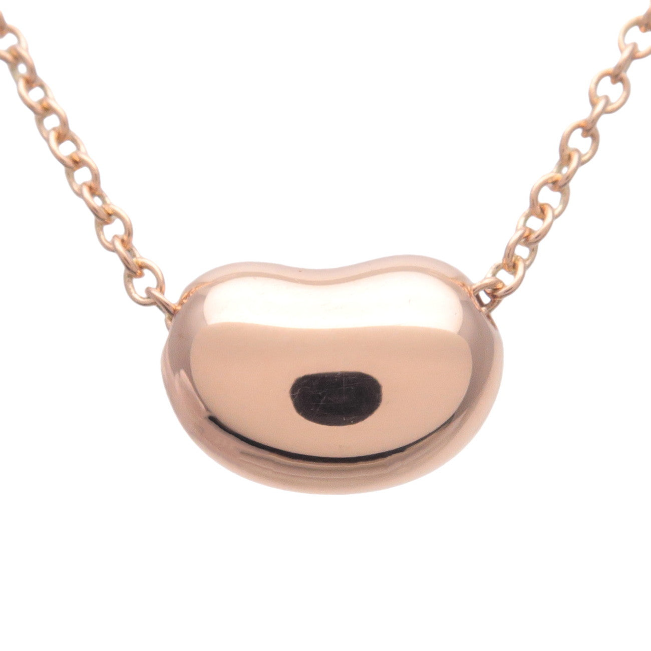 Tiffany&Co. Mini Bean Necklace K18PG 750PG Rose Gold Used