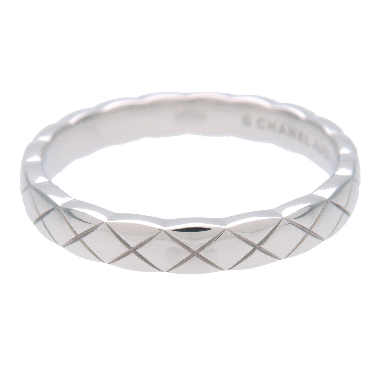 CHANEL Coco Crush Mini Ring K18WG 750WG White Gold #57 US8