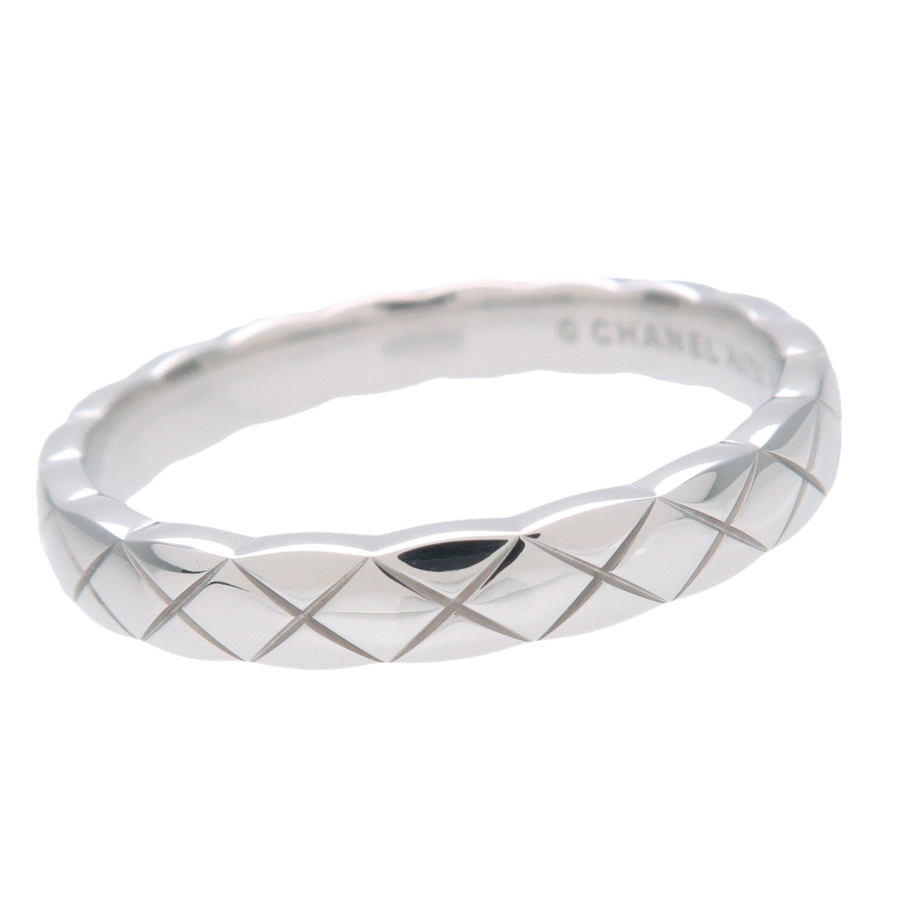 CHANEL Coco Crush Mini Ring K18WG 750WG White Gold #57 US8