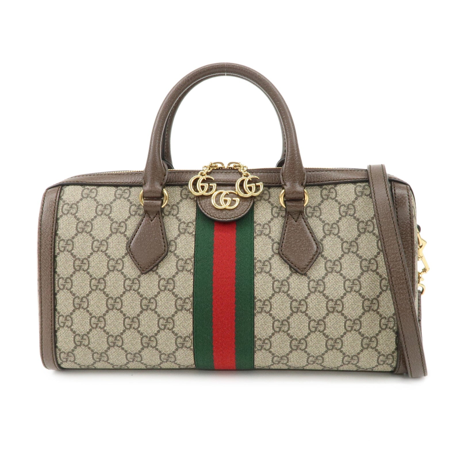 GUCCI-Ophidia-Sherry-GG-Supreme-Leather-2Way-Bag-Hand-Bag-524532