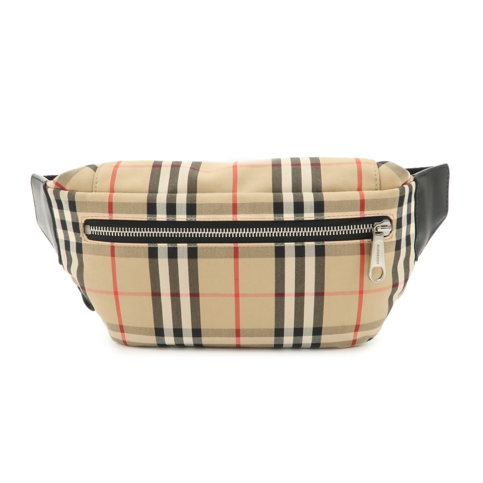 BURBERRY Nova Plaid Canvas Leather Waist Bag Crossbody Bag