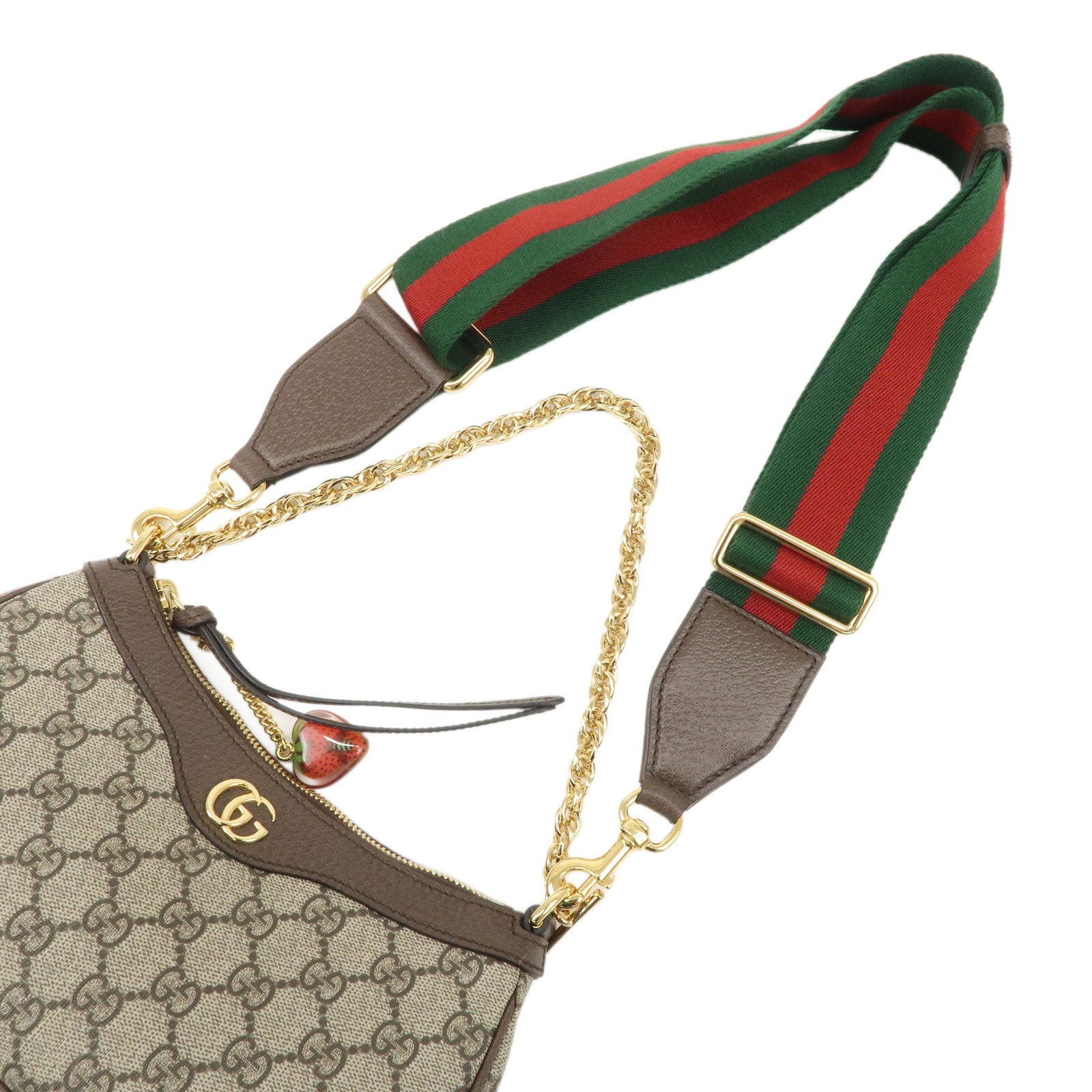 GUCCI Ophidia Sherry GG Supreme Leather 2Way Shoulder Bag 735132