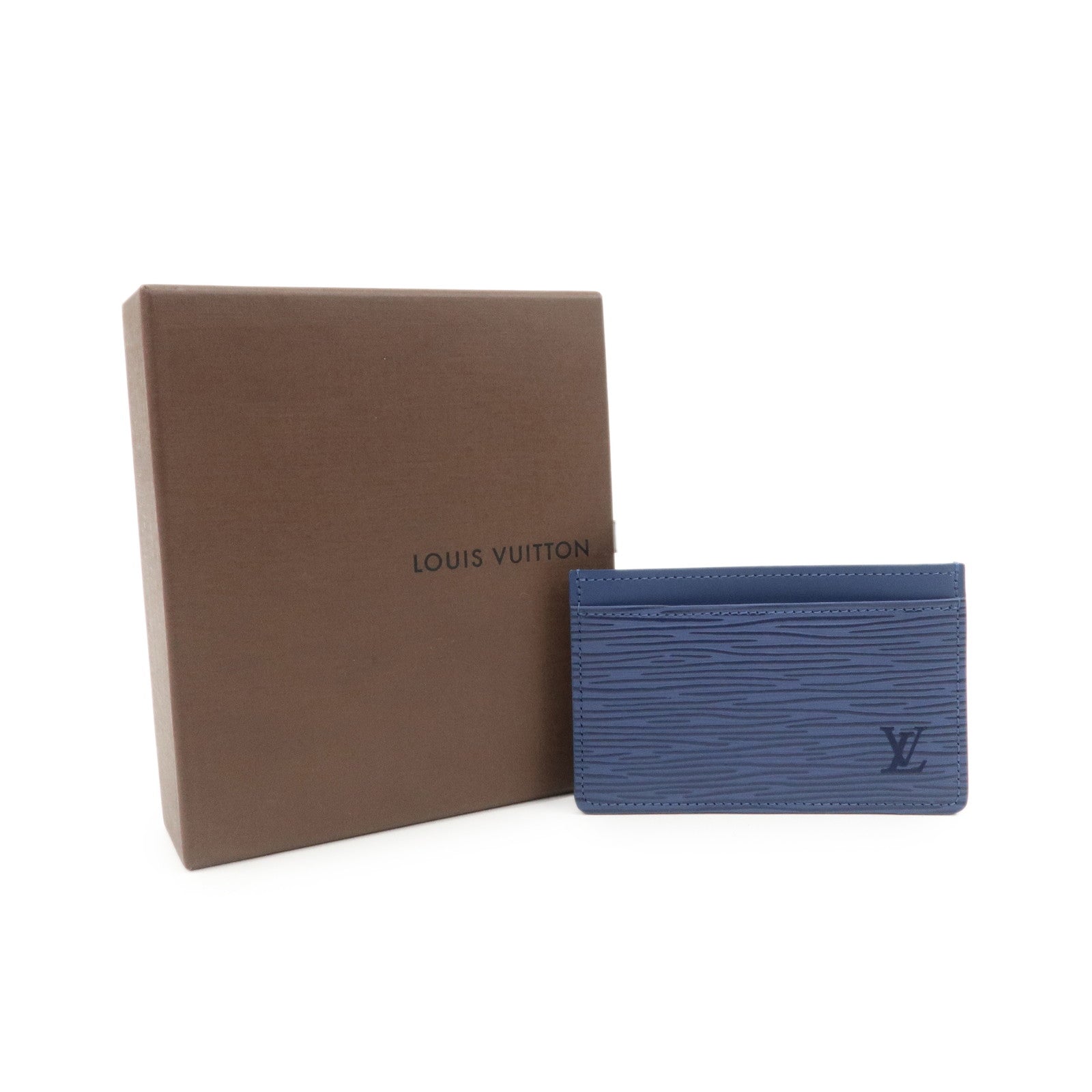 Louis Vuitton Epi Porte Cartes Simple Card Case Andigo Blue M60330 Used