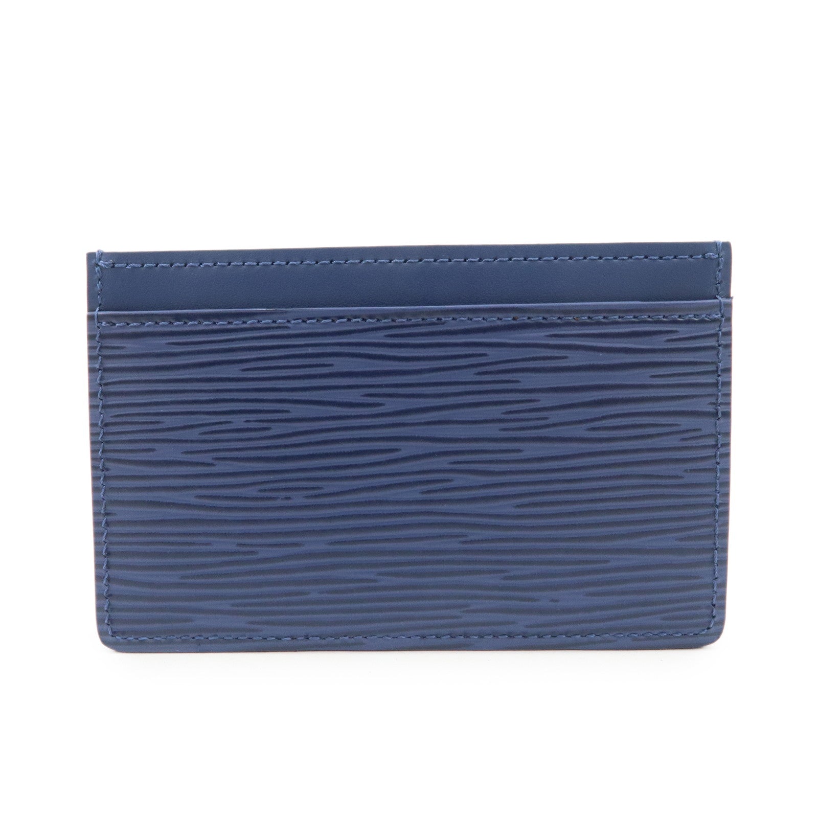 Louis Vuitton Epi Porte Cartes Simple Card Case Andigo Blue M60330 Used