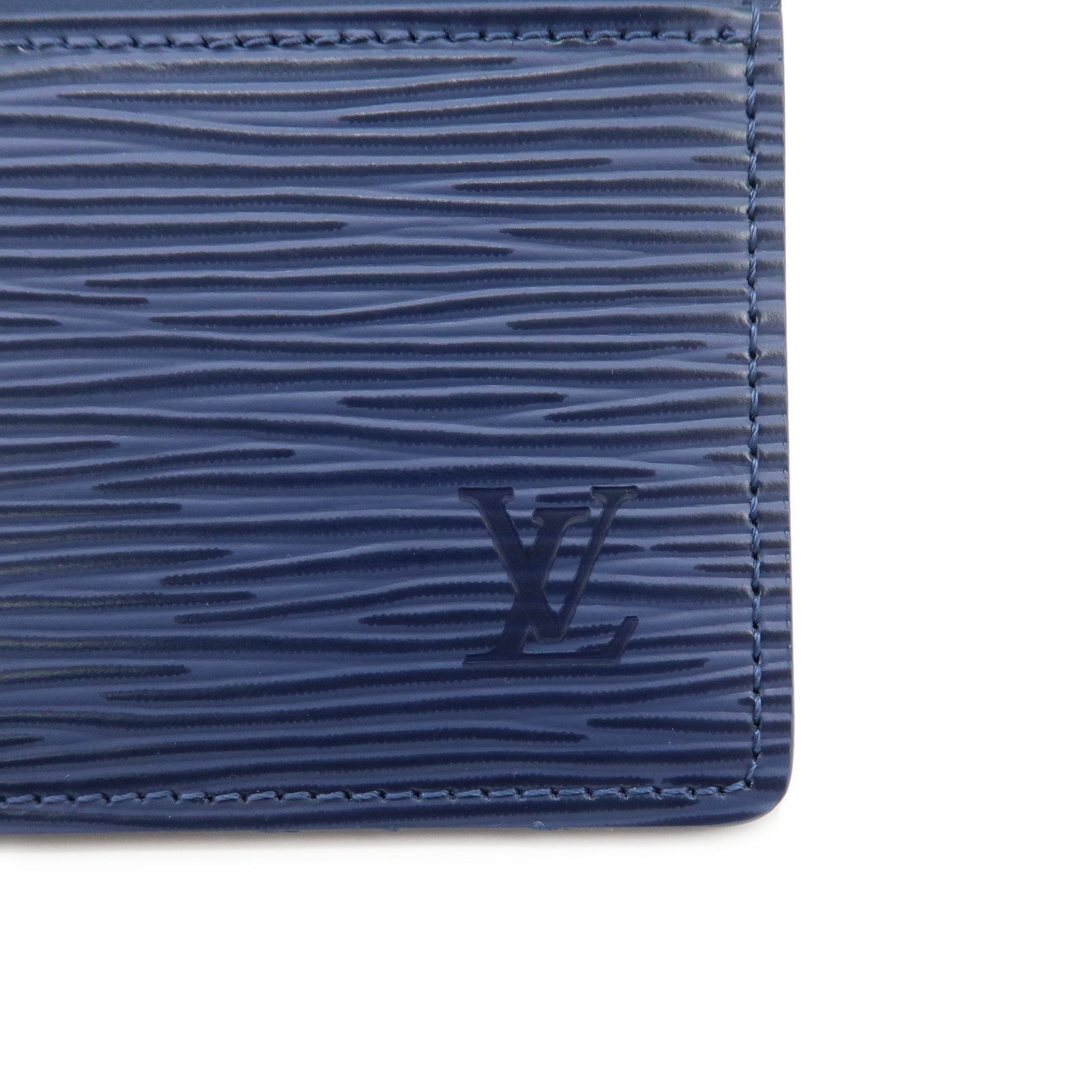 Louis Vuitton Epi Porte Cartes Simple Card Case Andigo Blue M60330 Used