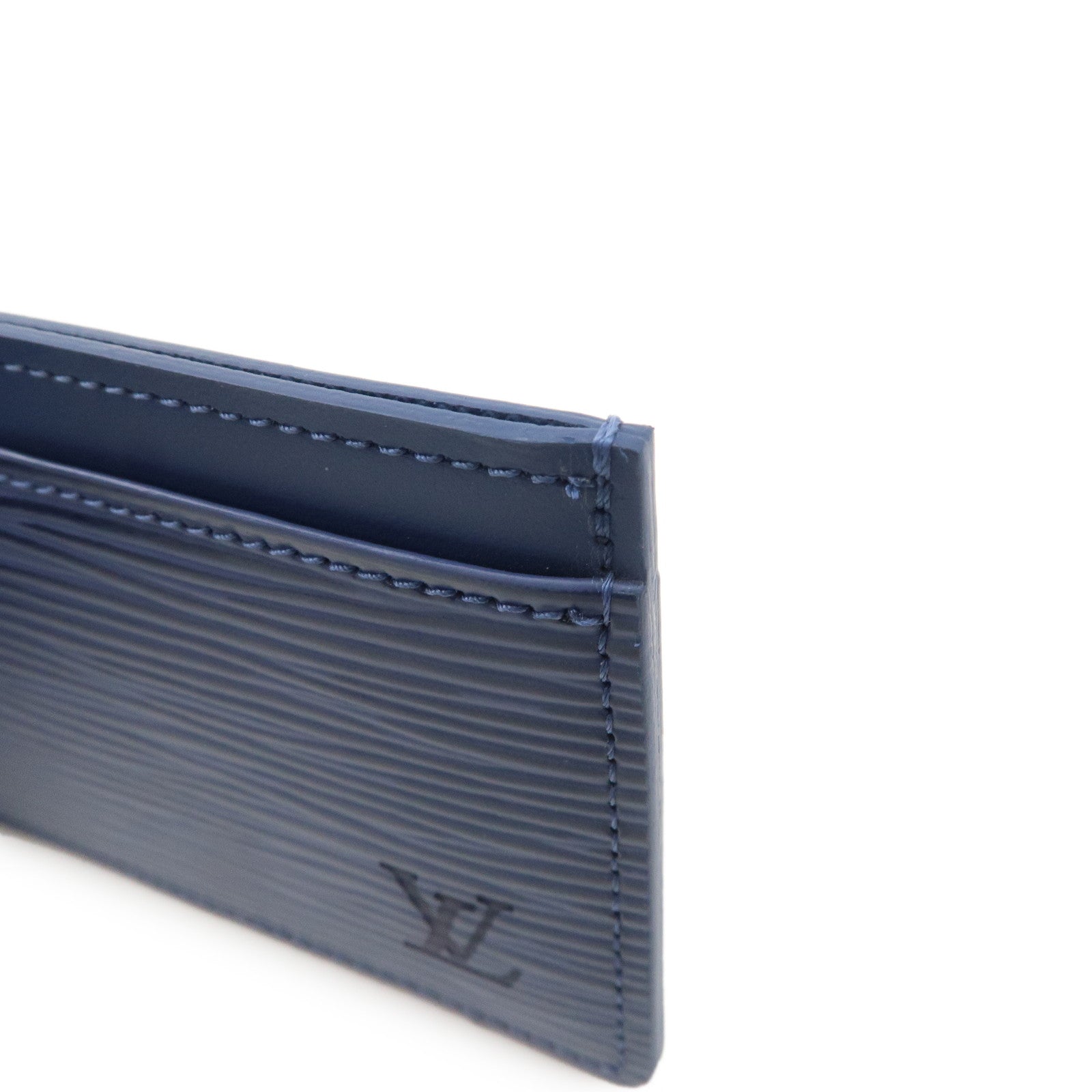 Louis Vuitton Epi Porte Cartes Simple Card Case Andigo Blue M60330 Used