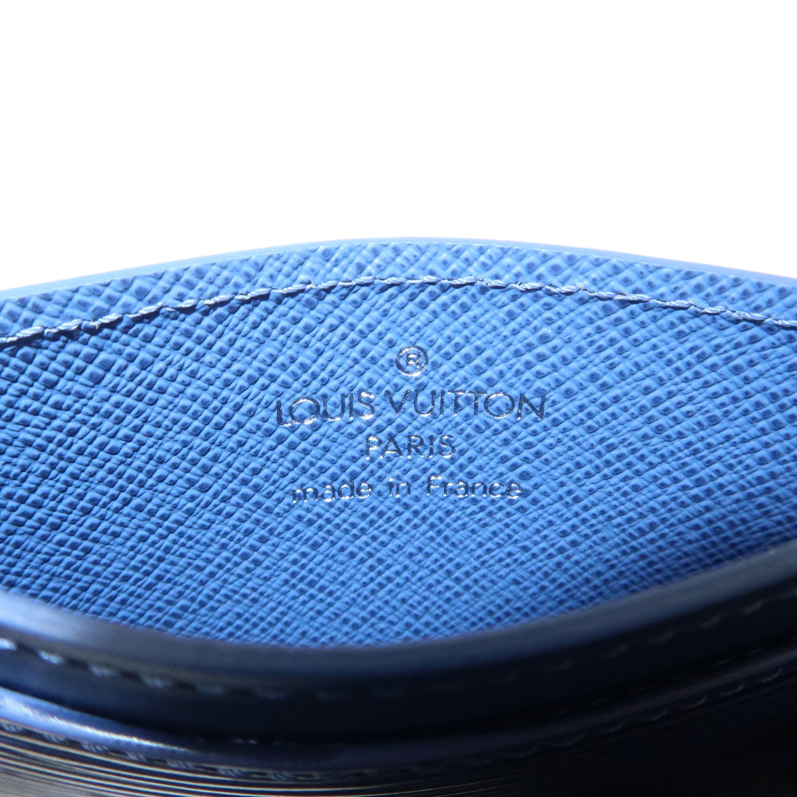 Louis Vuitton Epi Porte Cartes Simple Card Case Andigo Blue M60330 Used