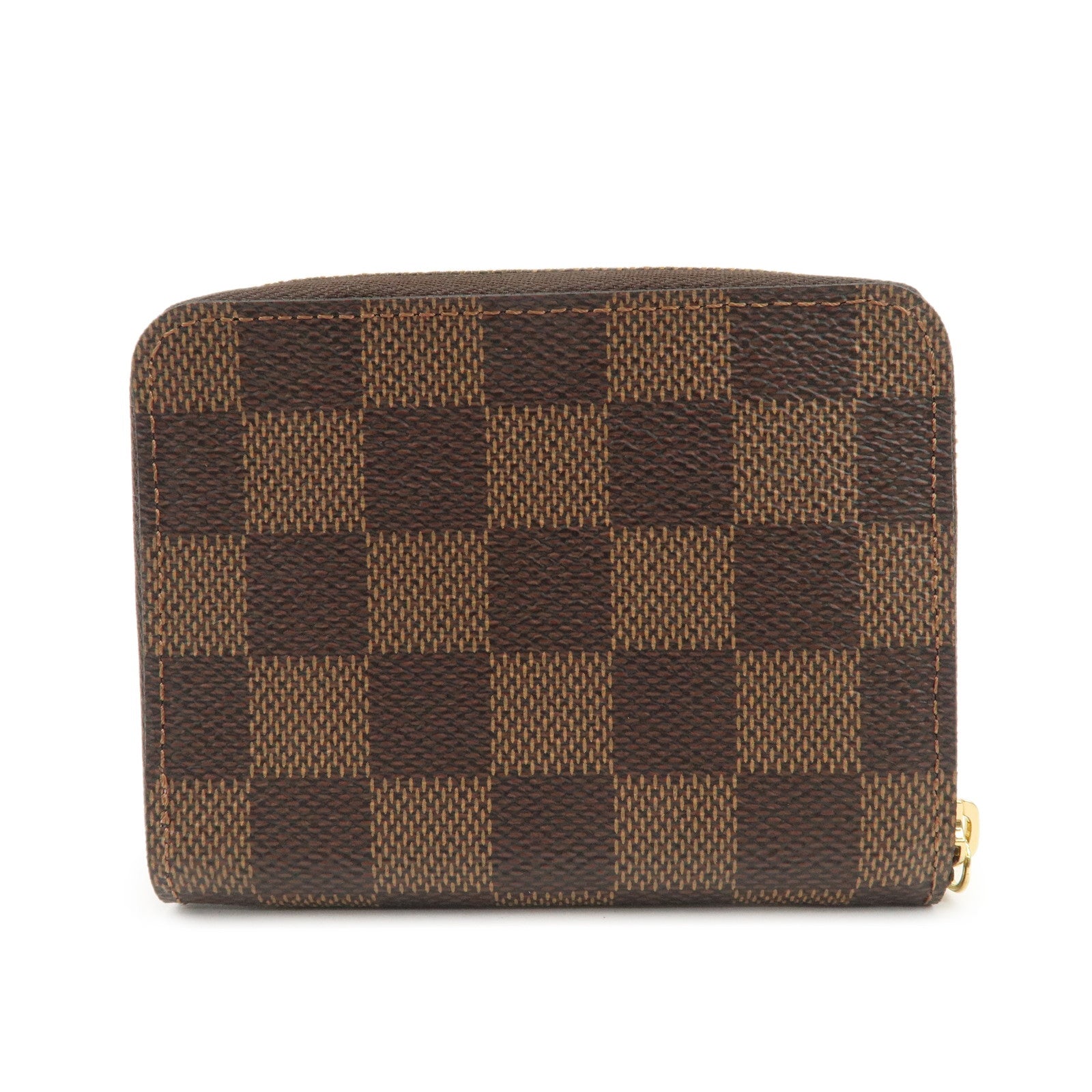 Louis Vuitton Damier Ebene Zippy Coin Purse Vivienne Brown N63552 Used