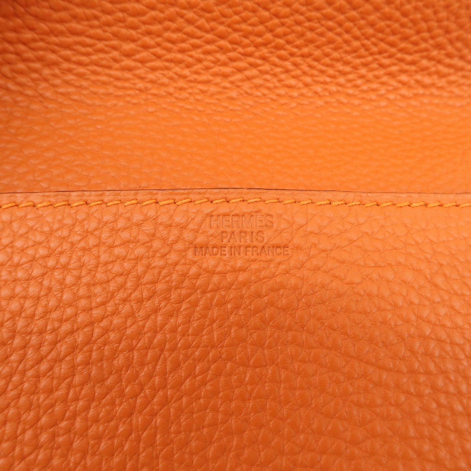 HERMES Taurillon Clemence  Etui Culte GM □I Stamped Card Case Used