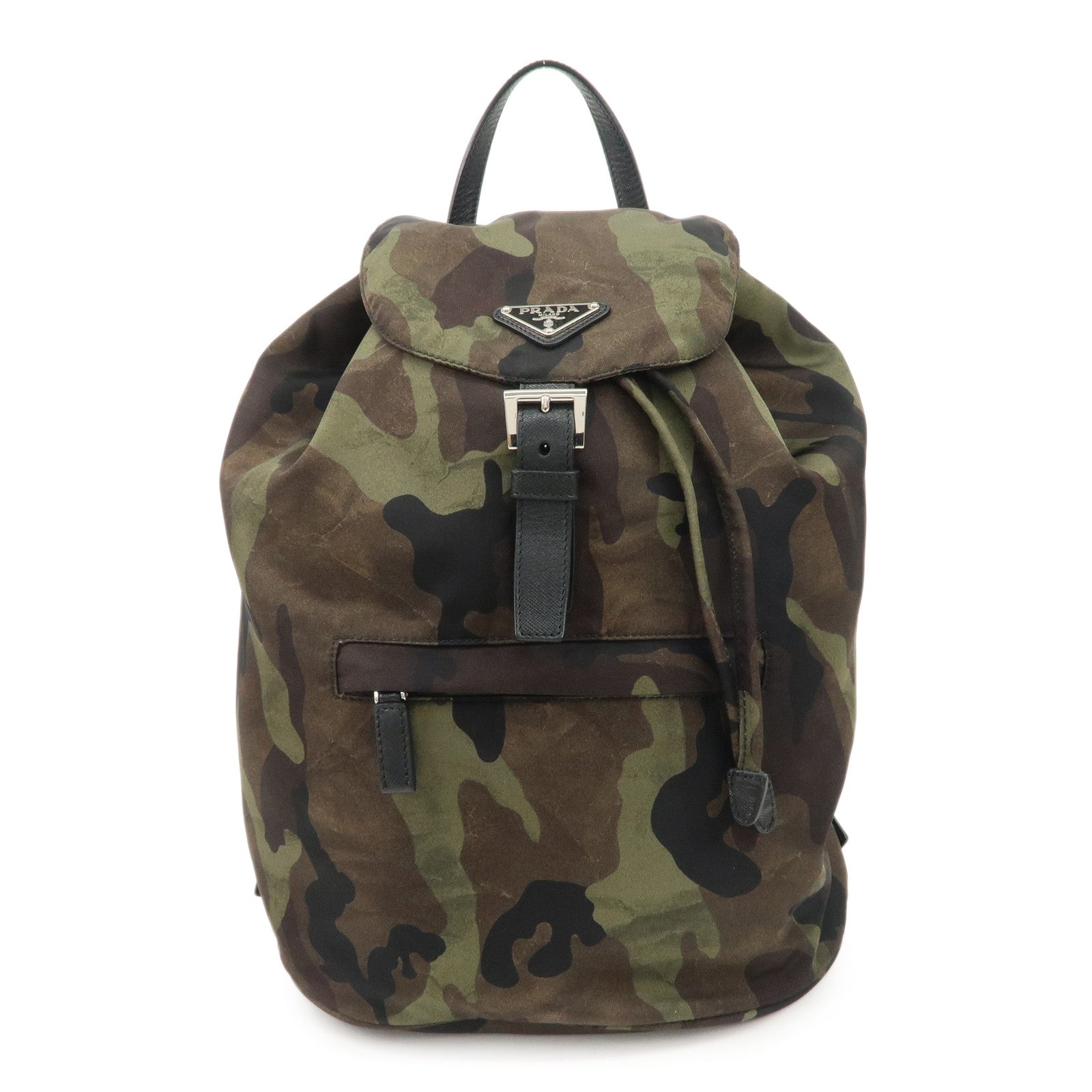 PRADA-Logo-Nylon-Leather-Camouflage-Back-Pack-Ruck-Sack-BZ0032