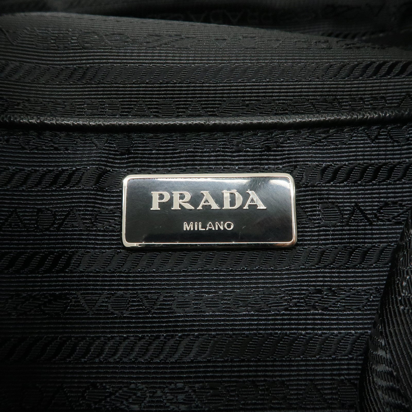 PRADA Logo Nylon Leather Camouflage Back Pack Ruck Sack BZ0032