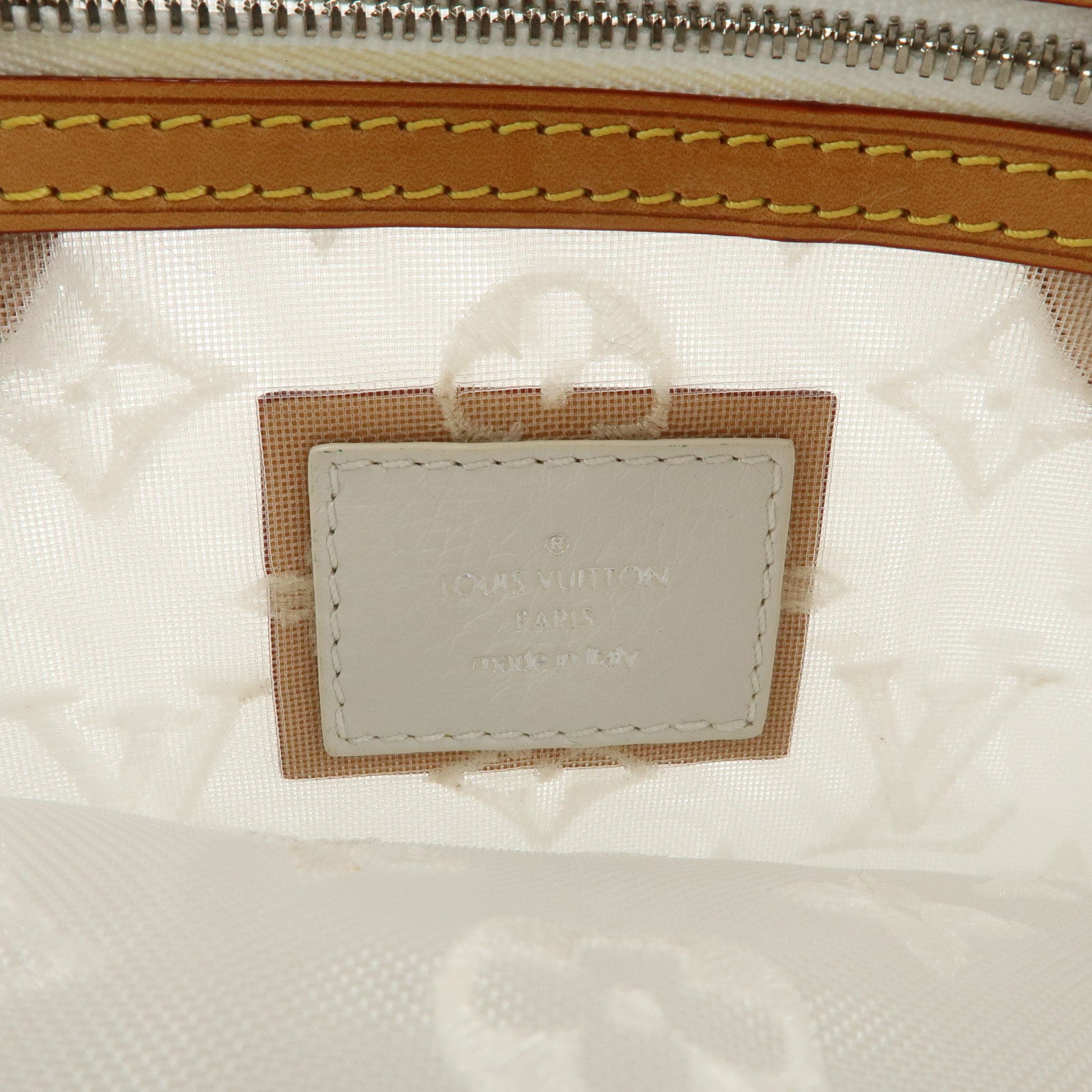 Louis Vuitton Monogram Transparence Lock It Hand Bag White M40699