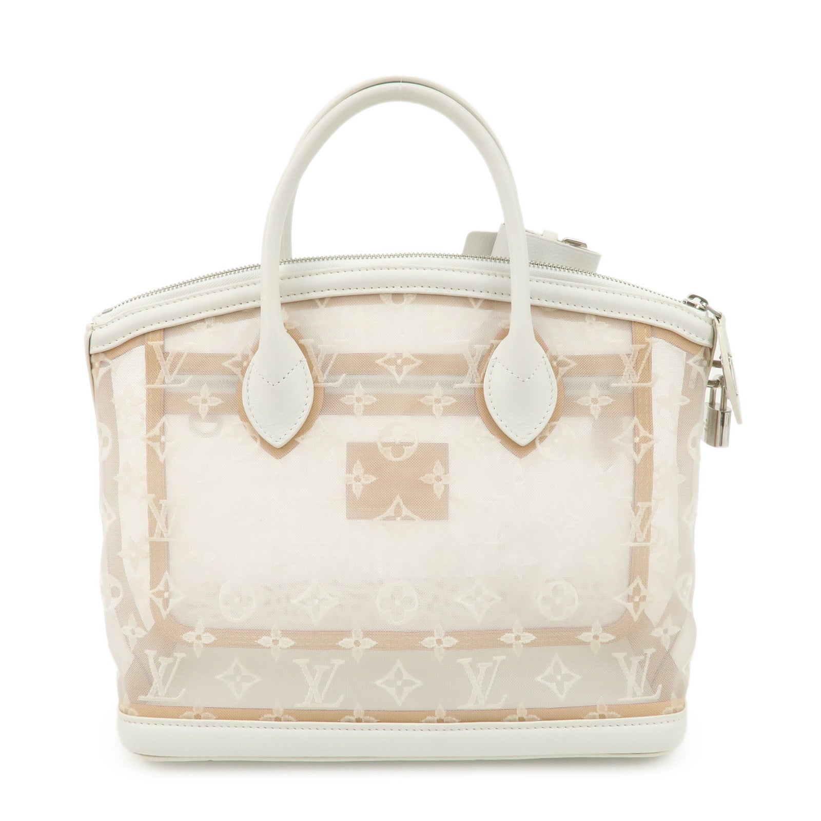 Louis Vuitton Monogram Transparence Lock It Hand Bag White M40699