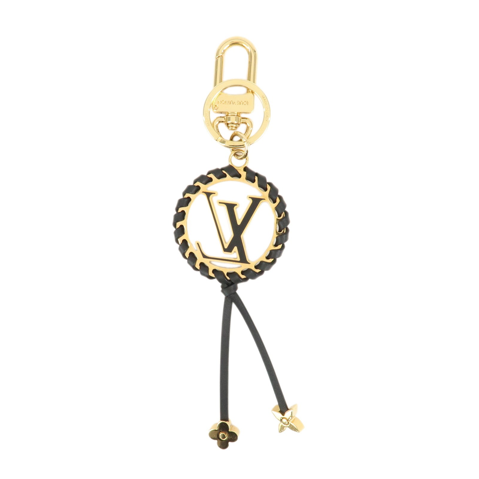 Louis Vuitton Berry Bag Charm Key Chain Gold Black M63082 Used