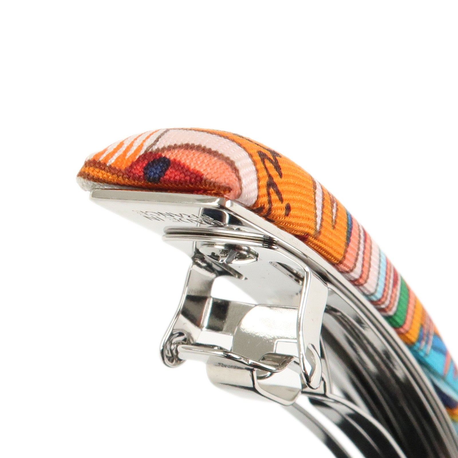 HERMES Eclipse GM Silk Metal Valletta Orange Multicolor Used