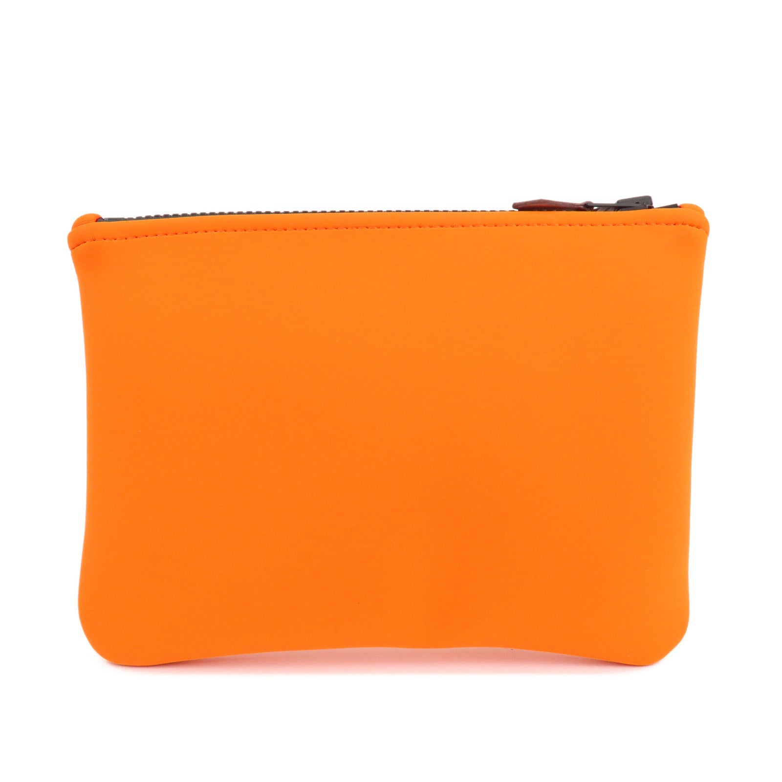 HERMES Neoprene Leather Neobain PM Pouch Cosmetic Pouch Orange Used